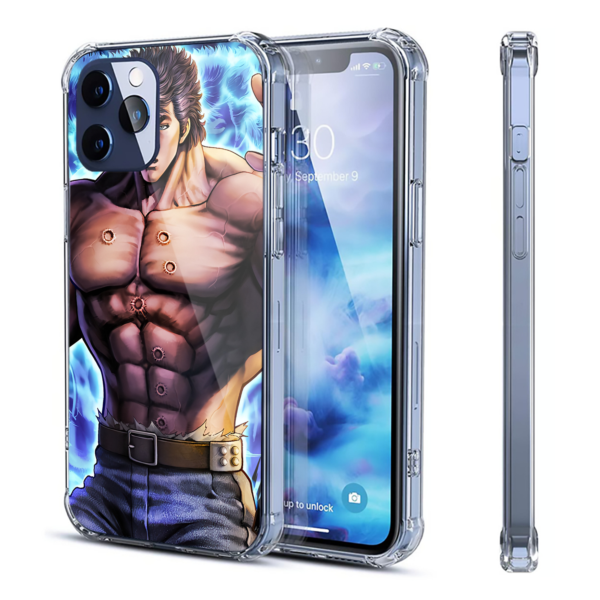 （画像用） 北斗の拳 Fist of the North Star 【iPhone 12シリーズ対応】透明スマホケース（クリアソフトケース）